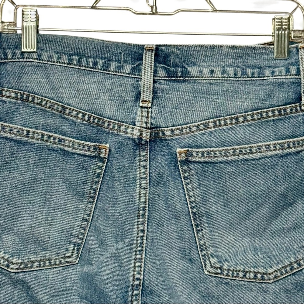 MADEWELL The Mom Jean High Rise Cut Off Frayed Hem Cotton Denim Shorts - Picture 7 of 12